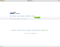 MSN Search weboldal új dizájnja