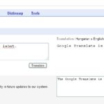 Google Translate példa javaslattal